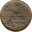 Brazil 1 Cruzeiro Liberty. Prova 1974  KM# Pr10 1 PROVA CRUZEIRO 1974 coin reverse