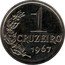 Brazil 1 Cruzeiro (Prova) KM# Pr2 1 CRUZEIRO 1967 coin reverse