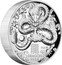 Australia 1 Dollar Year of the Dragon. High Relief 2024 P125 龍 DRAGON 2024 P125 IJ coin reverse
