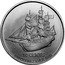 Cook Islands 10 Cents Elizabeth II Bounty ship 2015  BU 10 CENTS 1/10 OZ FINE SILVER .9999 coin reverse