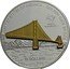 Cook Islands 10 Dollars (USA.Golden Gate Bridge) WORLD MONUMENTS 10 DOLLARS UNITED STATES OF AMERICA GOLDEN GATE BRIDGE coin reverse