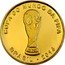 Brazil 10 Reais FIFA World Cup Trophy 2014 Proof KM# 703 COPA DO MUNDO DA FIFA BRASIL 2014 coin obverse