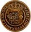 Brazil 10 Reis (Countermarked Coin) MARIA I D G P ET BRASILIÆ REGINA X coin obverse