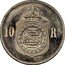 Brazil 10 Reis (Pedro II Pattern Strike) KM# Pn133 10 RS. coin reverse