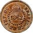 Brazil 20 Reis Pedro II Pattern Strike 1862 KM# Pn92 IMP. DO BRASIL 1862 20 RS coin reverse