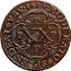 Brazil 20 Reis (Pernambuco) KM# 70 MODERATO SPLENDEAT VSV 1694 XX P P P P coin reverse