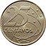 Brazil 25 Centavos Deodoro da Fonseca. T Partially Inside Stripes 2020 KM# 650.1 25 CENTAVOS 2004 coin reverse