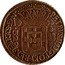 Brazil 320 Reis (Narrow Crown and Mint Mark) KM# 89.2a PETRVS. II. D. G. PORT. REX. E. BRAS. D. B 17 00 320 coin obverse