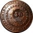Brazil 40 Reis Countermarked Coin ND (1827) 40 PETRUS I D G CONST IMP ET PERP BRAS DEF 1827 R coin obverse