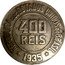 Brazil 400 Reis Liberty. Pattern 1935 KM# Pn282 REPUBLICA DOS ESTADOS UNIDOS DO BRASIL 400 RÉIS 1935 coin obverse