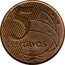 Brazil 5 Centavos (Tiradentes. T Partially Inside Stripes) KM# 648.1 5 CENTAVOS 2003 coin reverse
