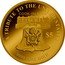 Cook Islands 5 Dollars (Elizabeth II. Liberty Taming the West) LIBERTY COOK ISLANDS $5 A TRIBUTE TO THE UNITED STATES .9999 PURE GOLD coin obverse