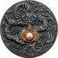 Niue Five Dollars Charles III Pearl and Dragon 2024 XXI Antiqued PEARL AND DRAGON coin reverse