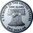 Cook Islands One Dollar (Visions of Liberty) A TRIBUTE TO THE UNITED STATES COOK ISLANDS LIBERTY IRB ONE DOLLAR coin obverse