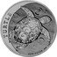 Niue Two Dollars (Hawksbill Turtle. Charles III) TURTLE FINE SILVER .999 1OZ coin reverse