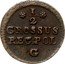 Poland 1/2 Grosza Stanislaus Augustus 1767 G KM# 175.1 1/2 GROSSUS REG: POL: M.V. coin reverse