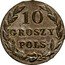 Poland 10 Groszy Nicholas I 1828 FH C# 113 10 GROSZY POLS coin reverse