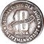 Poland 10 Mark Jewish Ghetto 1943 KM# Tn3A DER AELTESTE DER JUDEN QUITTUNG ÜBER 10 MARK  IN LITZMANNSTADT coin reverse