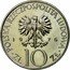 Poland 10 Zlotych Adam Mickiewicz 1976 MW Y# 74 POLSKA RZECZPOSPOLITA LUDOWA 19 75 MW ZŁ 10 ZŁ coin obverse