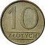 Poland 10 Zlotych Circulation Coin 1986 MW Y# 152.1 10 ZŁOTYCH coin reverse