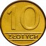 Poland 10 Zlotych Circulation Coin 1990 MW Y# 152.2 10 ZŁOTYCH coin reverse