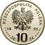 Poland 10 Zlotych 100 Years of Olympic Games 1995 Proof Y# 301 RZECZPOSPOLITA POLSKA MW 1995 ZŁ 10 ZŁ coin obverse