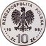 Poland 10 Zlotych 50th Anniversary of the Universal Declaration of Human Rights 1998 Proof Y# 351 RZECZPOSPOLITA POLSKA MW 19 98 ZŁ 10 ZŁ coin obverse