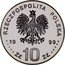 Poland 10 Zlotych Wladyslaw IV Vasa 1999 Proof Y# 370 RZECZPOSPOLITA POLSKA MW 19 99 ZŁ 10 ZŁ coin obverse