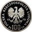 Poland 100 Zlotych Chamois 1979 MW Proof Y# 105 POLSKA RZECZPOSPOLITA LUDOWA 19 79 MW ZŁ 100 ZŁ coin obverse