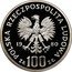 Poland 100 Zlotych XXII Summer Olympic Games in Moscow 1980 MW Proof Y# 109 POLSKA RZECZPOSPOLITA LUDOWA 19 80 MW ZŁ 100 ZŁ coin obverse