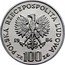 Poland 100 Zlotych 40th Anniversary of People's Republic 1984 MW Y# 151 POLSKA RZECZPOSPOLITA LUDOWA 19 84 MW ZŁ 100 ZŁ coin obverse