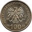 Poland 100 Zlotych King Wladyslaw I Lokietek 1986 MW Y# 160 POLSKA RZECZPOSPOLITA LUDOWA 19 86 ZŁ 100 ZŁ coin obverse