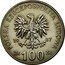 Poland 100 Zlotych King Kazimierz III 1987 MW Y# 167 POLSKA RZECZPOSPOLITA LUDOWA 19 87 ZŁ 100 ZŁ coin obverse