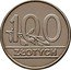 Poland 100 Zlotych Circulation Coin 1990 MW Proof Y# 214 100 ZŁOTYCH coin reverse