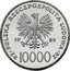 Poland 10000 Zlotych Pope John Paul II 1989 MW Proof Y# 237 RZECZPOSPOLITA POLSKA 19 89 MW ZŁ 10000 ZŁ coin obverse