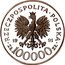 Poland 100000 Zlotych Poles on the Fronts of WWII. Battles of Narvik 1991 Proof Y# 236 RZECZPOSPOLITA POLSKA 1991 MW ZŁ 100000 ZŁ coin obverse