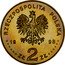 Poland 2 Zlote 200th Anniversary of the Birth of Adam Mickiewicz 1998 Y# 352 RZECZPOSPOLITA POLSKA MW 1998 ZŁ 2 ZŁ coin obverse