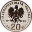 Poland 20 Zlotych Katyn, Miednoje, Charkow 1940 Massacres 1995 Proof Y# 286 RZECZPOSPOLITA POLSKA 1995 MW ZŁ 20 ZŁ coin obverse