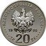 Poland 20 Zlotych 50th Anniversary of the United Nations 1995 Proof Y# 291 RZECZPOSPOLITA POLSKA 19 95 MW ZŁ 20 ZŁ coin obverse