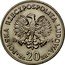 Poland 20 Zlotych Marceli Nowotko 1974 MW Y# 69 POLSKA RZECZPOSPOLITA LUDOWA 1976 ZŁ 20 ZŁ coin obverse