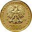 Poland 2000 Zlotych Fryderyk Chopin) 1977 MW Proof Y# 90 POLSKA RZECZPOSPOLITA LUDOWA 19 77 MW ZŁ 2000 ZŁ coin obverse