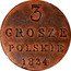 Poland 3 Grosze Nicholas I 1834 IP C# 109 3 GROSZE POLSKIE 1830 coin reverse