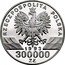 Poland 300000 Zlotych Swallow 1993 Proof Y# 248 RZECZPOSPOLITA POLSKA MW 1993 300000 ZŁ coin obverse