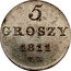 Poland 5 Groszy Frederick Augustus I 1811 IB C# 83 5 GROSZY 1811 I.B coin reverse