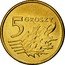 Poland 5 Groszy Circulation Coin. Five Oak Leaves 2006 MW Y# 278 5 GROSZY coin reverse