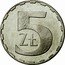 Poland 5 Zlotych Circulation Coin 1989 MW Y# 81.3 5 ZŁ coin reverse