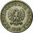 Poland 50 Groszy Circulation Coin 1949 (w) Y# 44A RZECZPOSPOLITA POLSKA 1949 coin obverse
