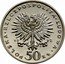 Poland 50 Zlotych Frederic Chopin 1972 Proof Y# 66 POLSKA RZECZPOSPOLITA LUDOWA 19 72 MW 50 ZŁ coin obverse