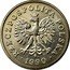 Poland 50 Zlotych Circulation Coin 1990 MW Y# 216 RZECZPOSPOLITA POLSKA MW 1990 coin obverse