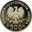 Poland 500 Zlotych European Football Championship in West Germany 1987 MW Proof Y# 166 POLSKA RZECZPOSPOLITA LUDOWA 19 87 MW ZŁ 500 ZŁ coin obverse